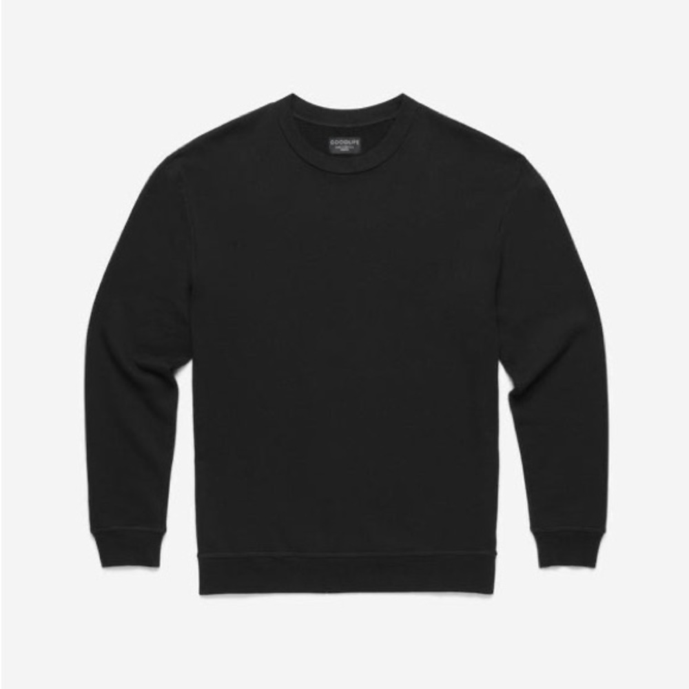 Goodlife Men's Classic Black Crewneck Sweater